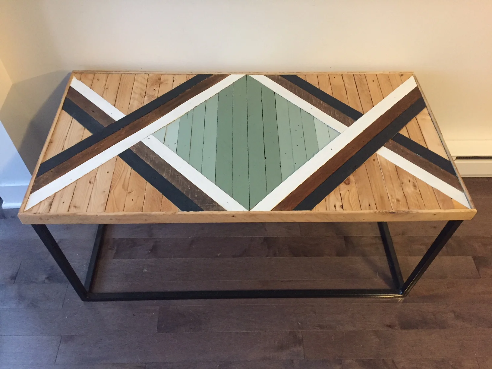  Coffee table - This piece was custom made for someone who had the metal frame and needed a top. 