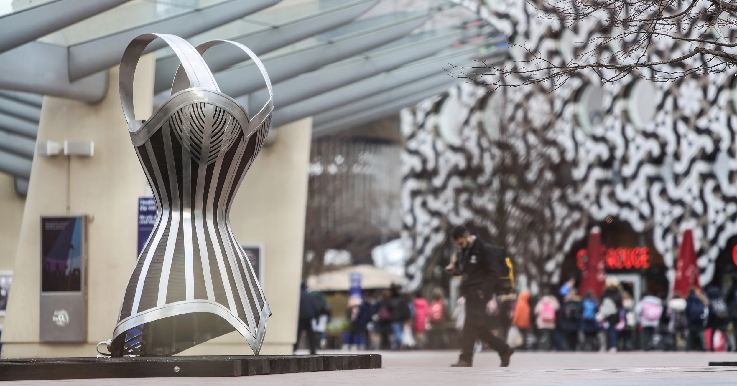 Here’s Why a Giant Steel Bra Has Appeared Outside the O2 in London