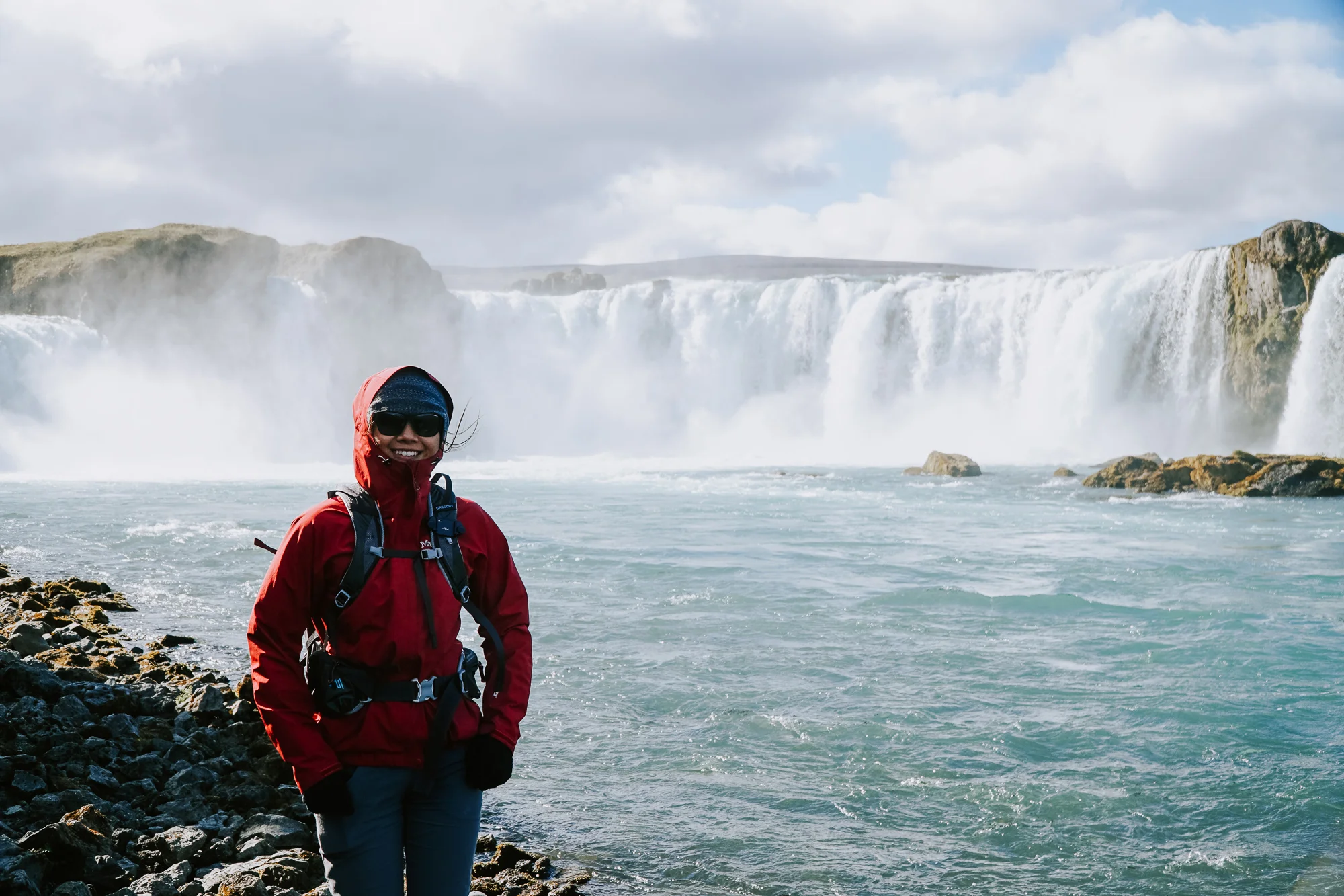 Me in front of Godafoss Waterfal