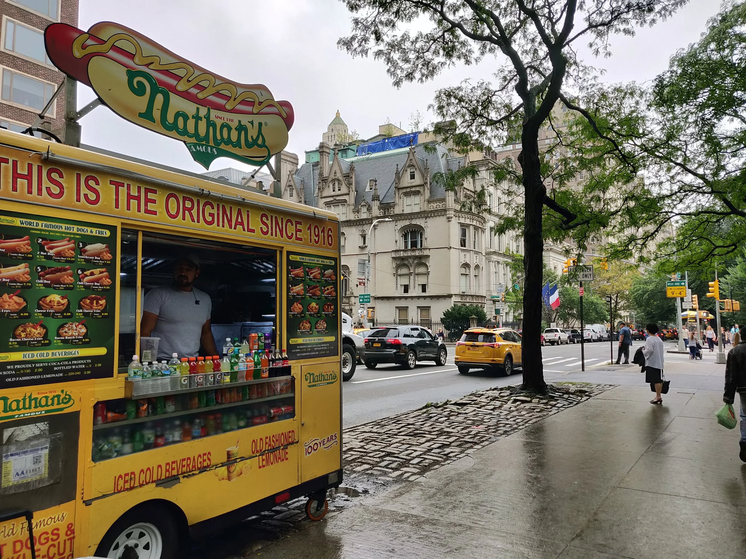 Nathan’s Food Truck parked in the street.