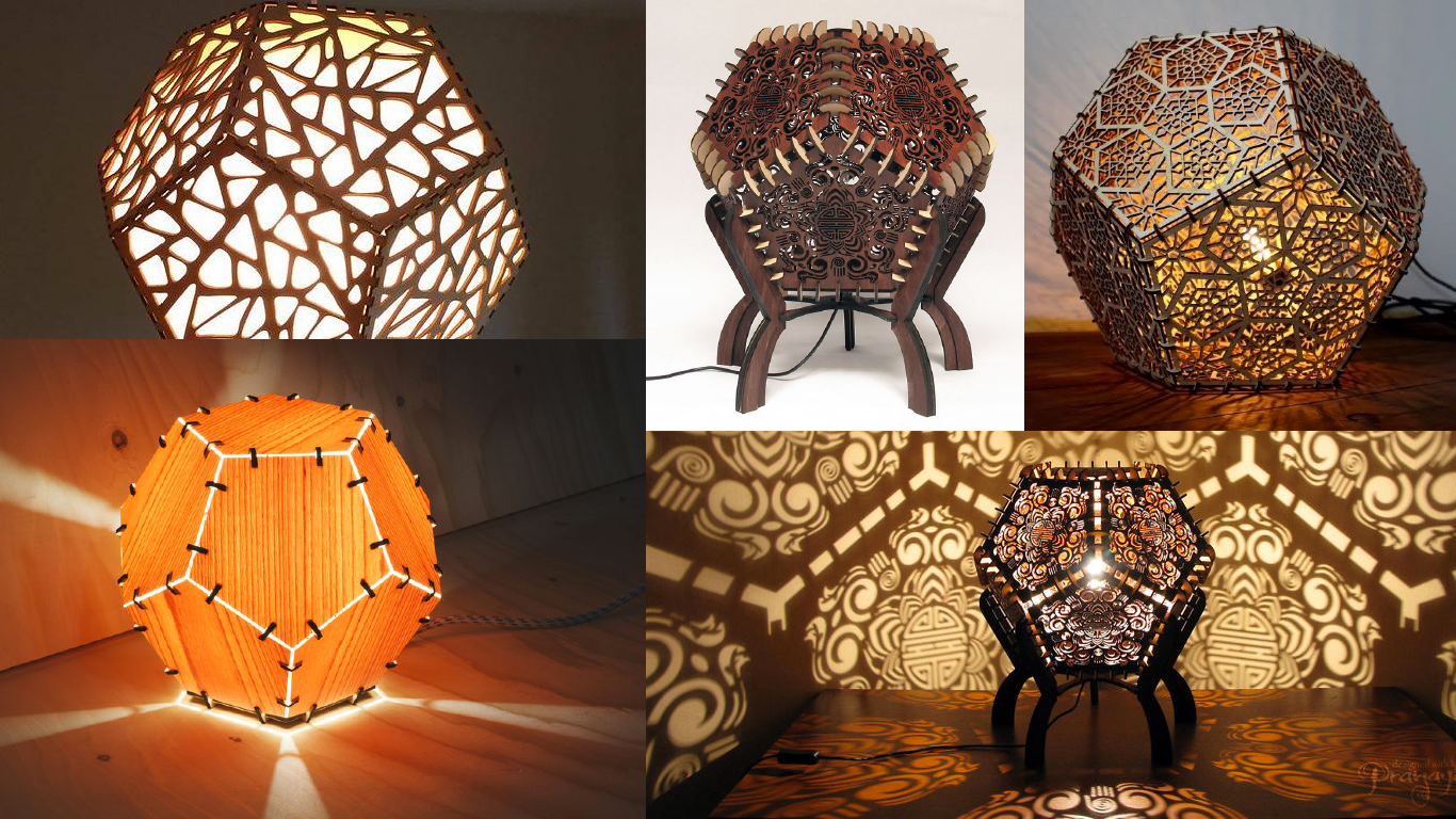 Verónica Alfaro — Cardboard laser cut lamp