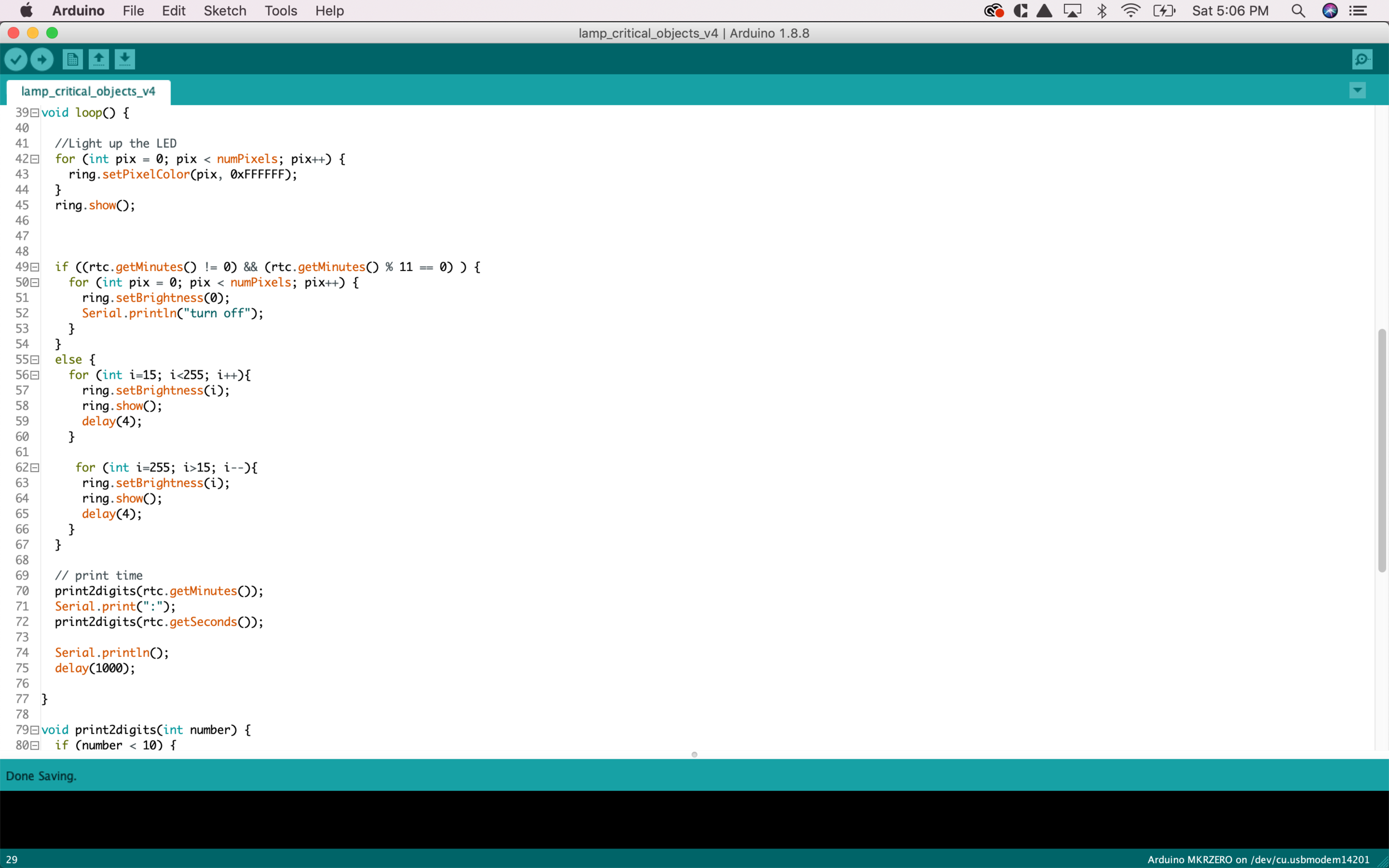 Arduino code