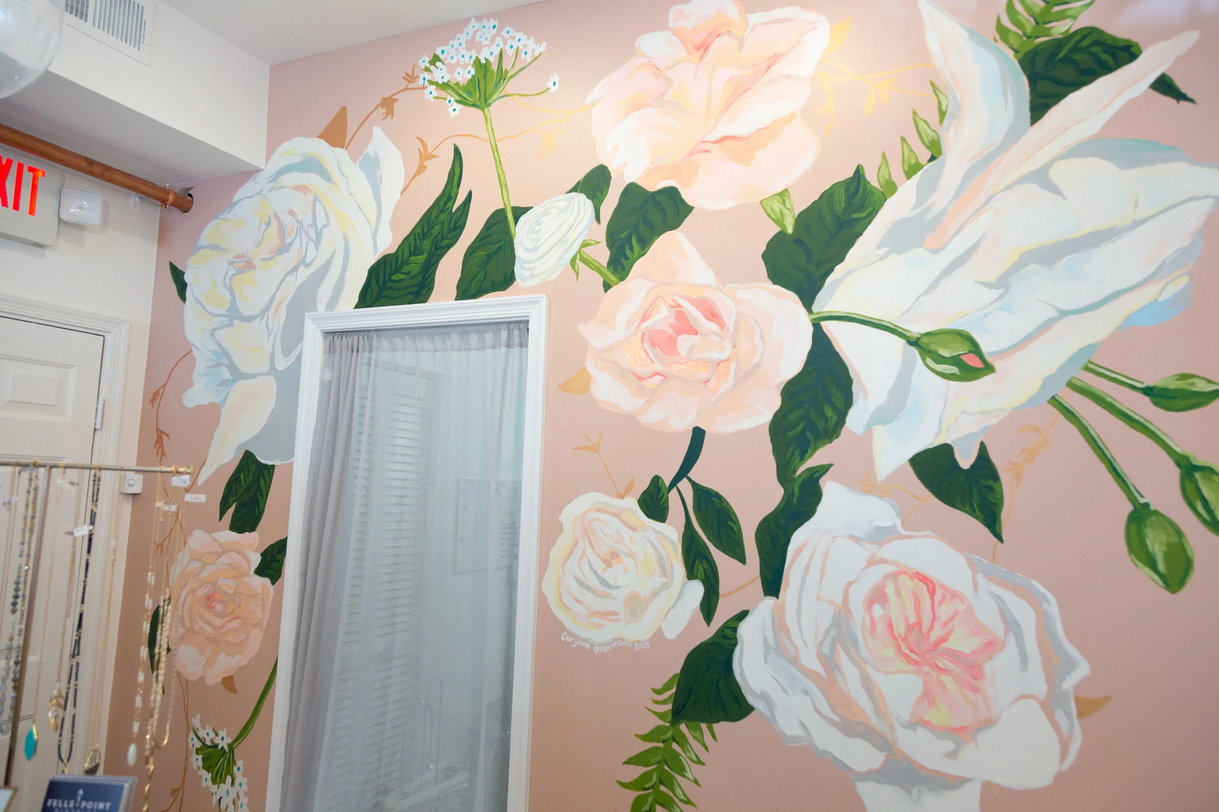Permanent mural installation at Poppy & Stella on Thames (Baltimore)
