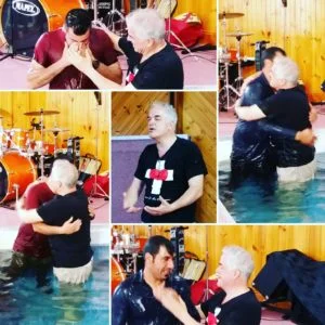 Recent baptism service with new Iranian believers