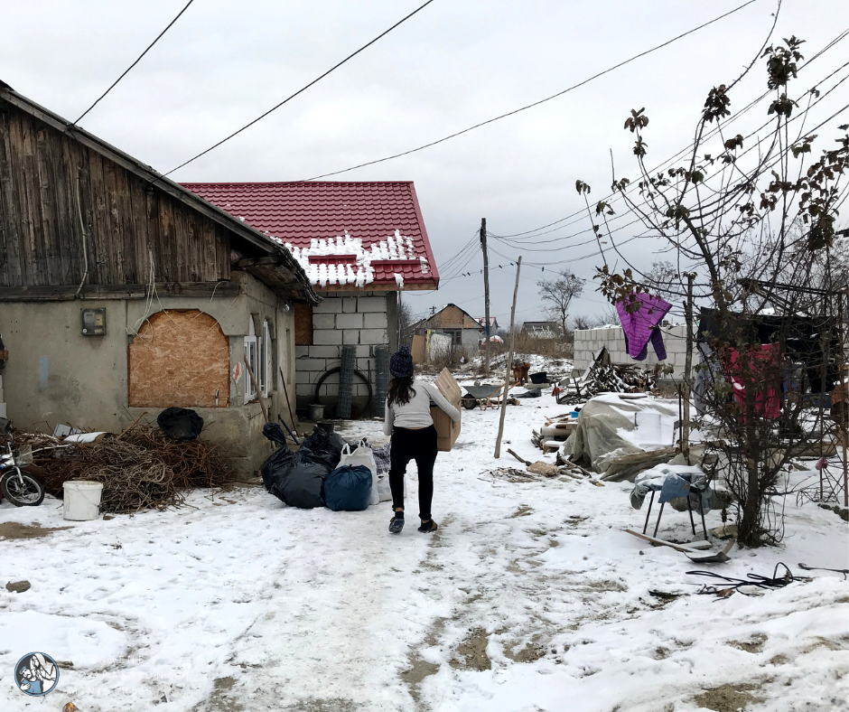 Delivering items to a community where Open Door does prevention work