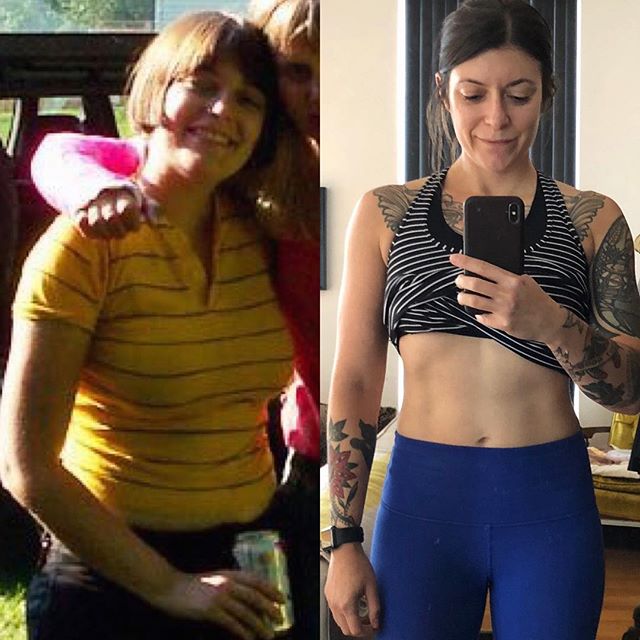 #tbt Here&rsquo;s 25 vs. 38. That&rsquo;s 75% less beer (believe it or not), 100% more Crossfit, 60% more tattoos and actually understanding how nutrition works. You have to eat to grow muscles! Carbs aren&rsquo;t evil! Fats are your friend! In the p