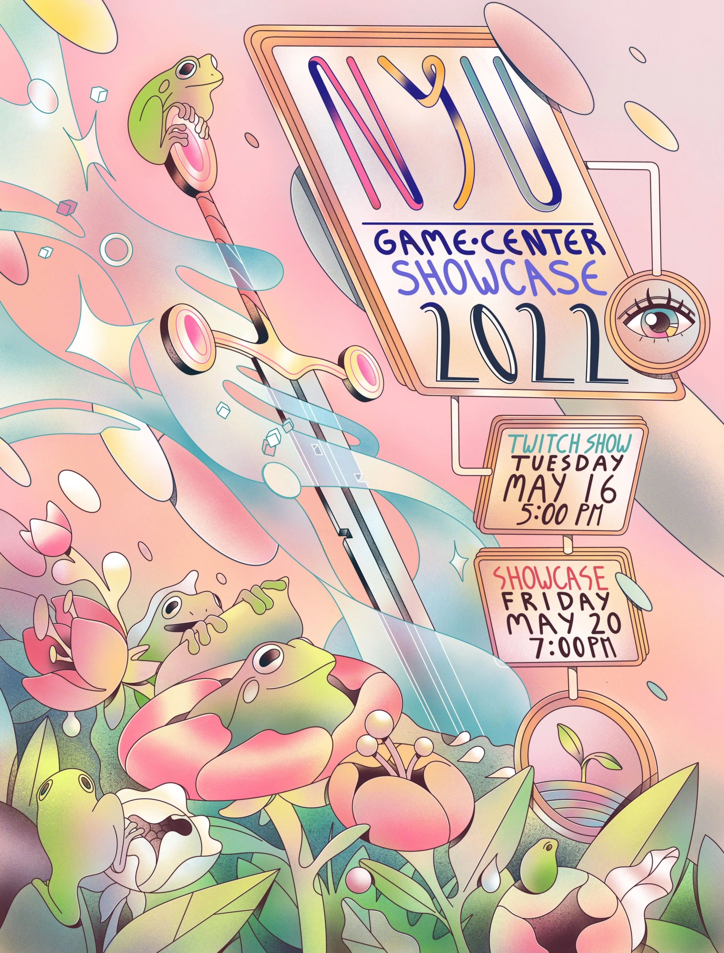 GAMECENTER SHOWCASE 2022 POSTER// NYU