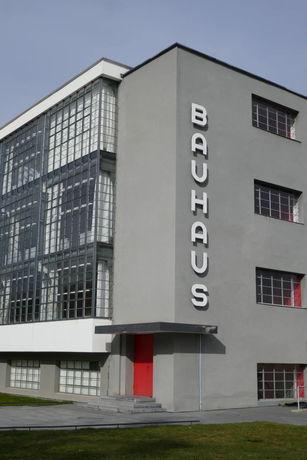  Iconic view of the Bauhaus art school original building 