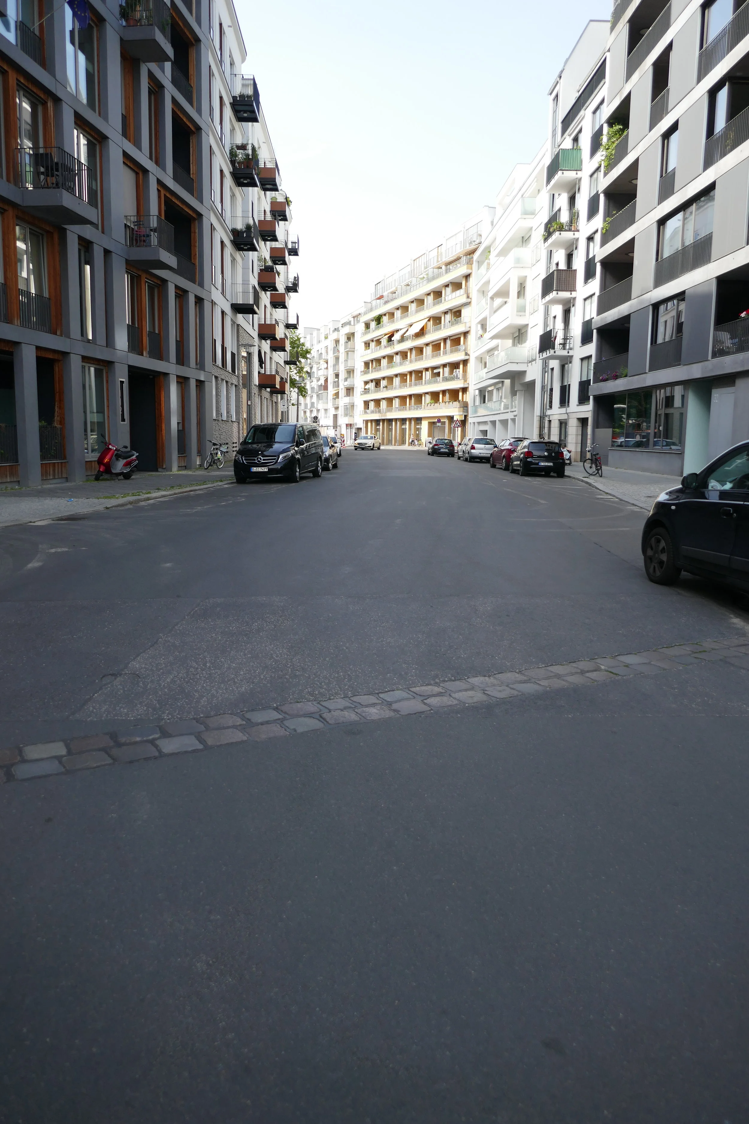  The line of bricks memorializing where the Wall stood in our neighborhood 