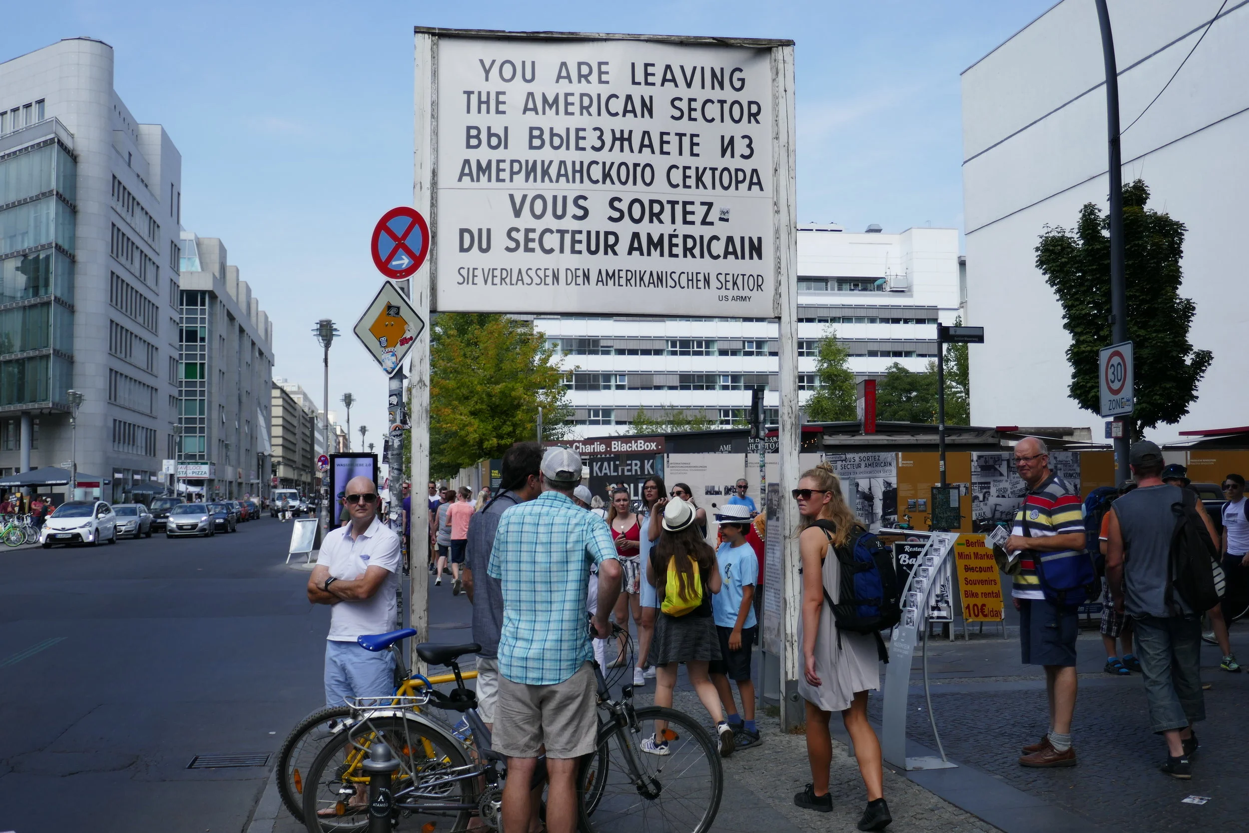  Checkpoint Charlie - probably the most famous border crossing between East and West Germany  