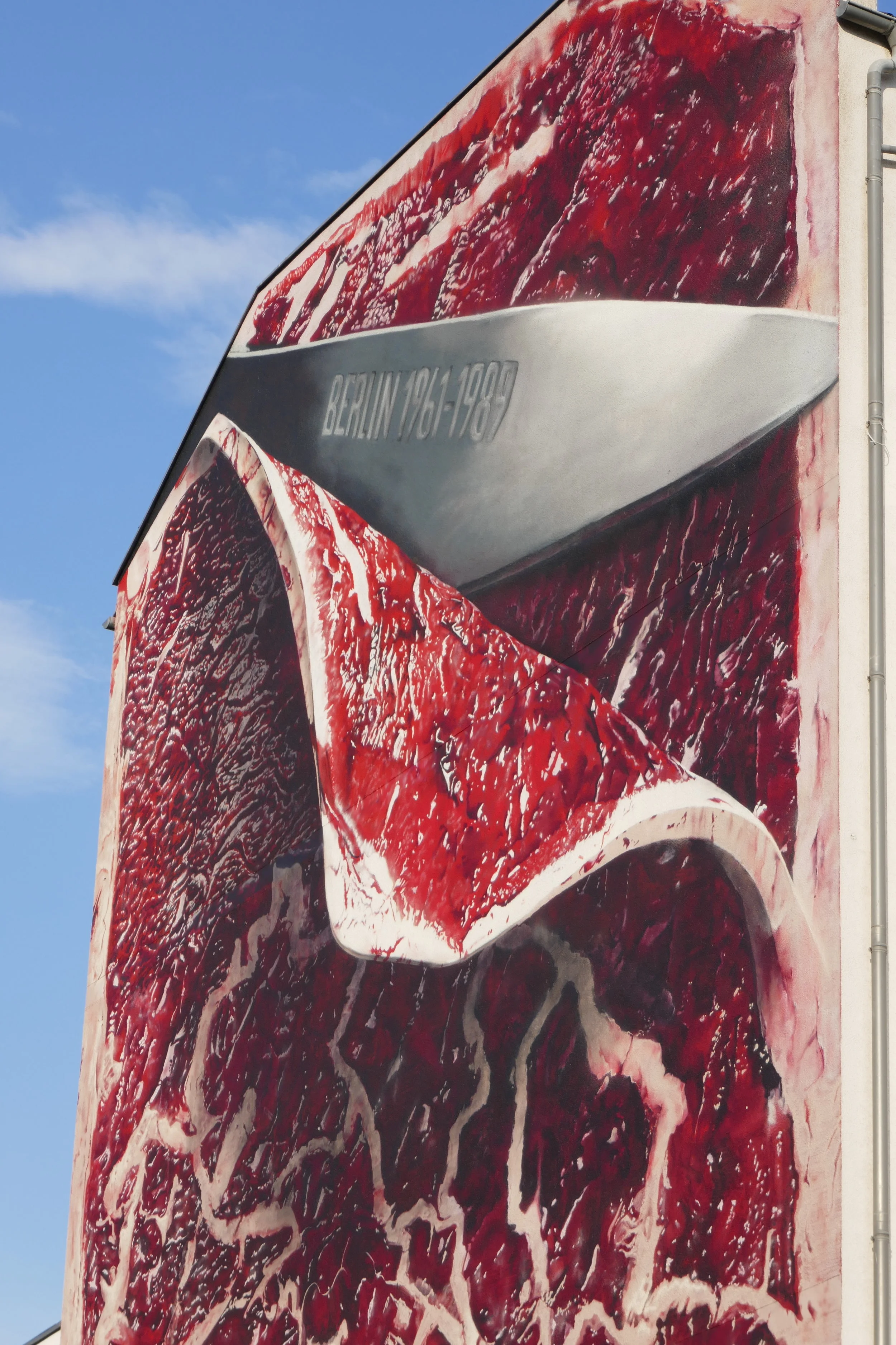  Commissioned street art at Mauerpark with the dates of the Wall 