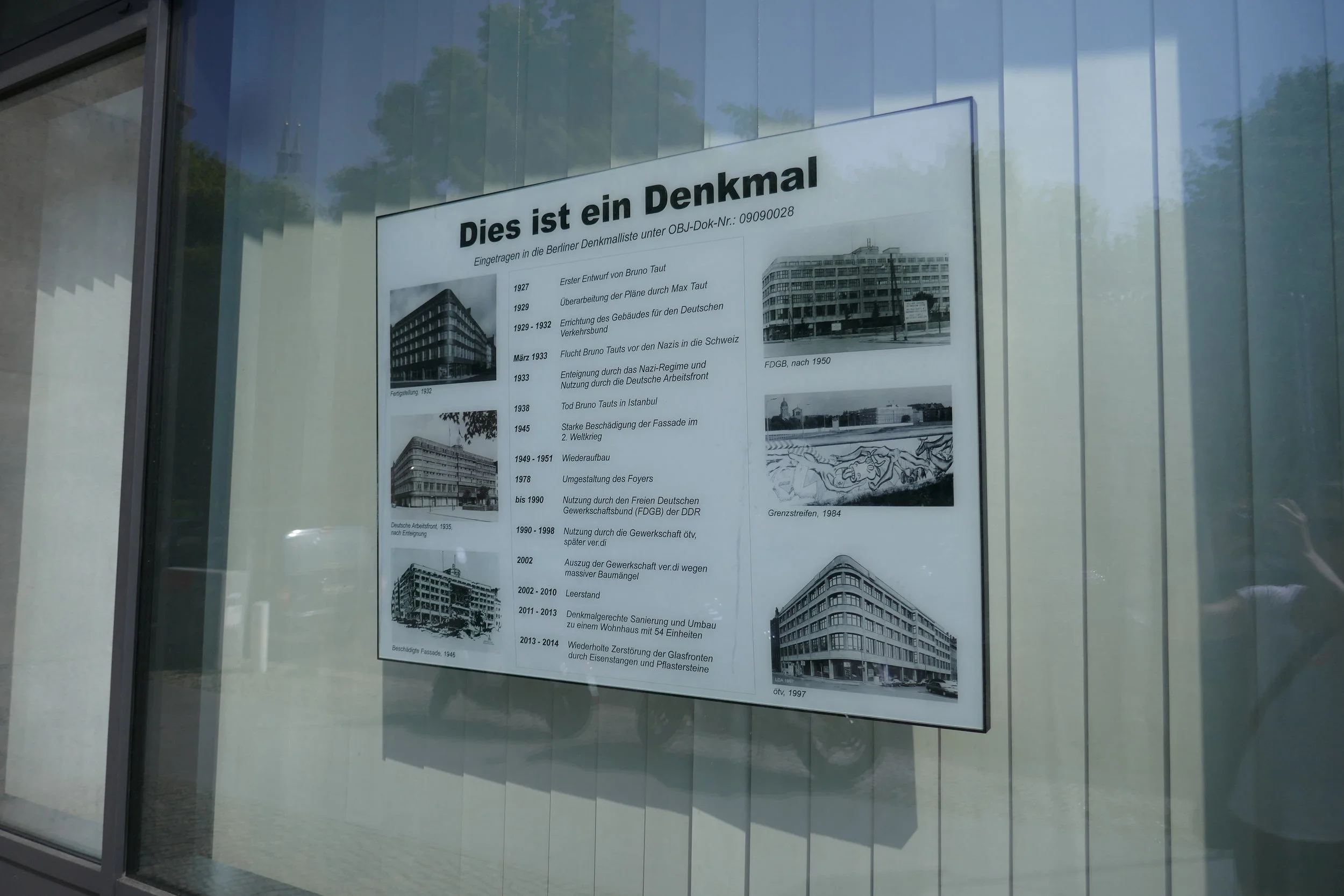  “This is a Memorial” This building near our apartment has old photos showing how the street has changed since 1927 