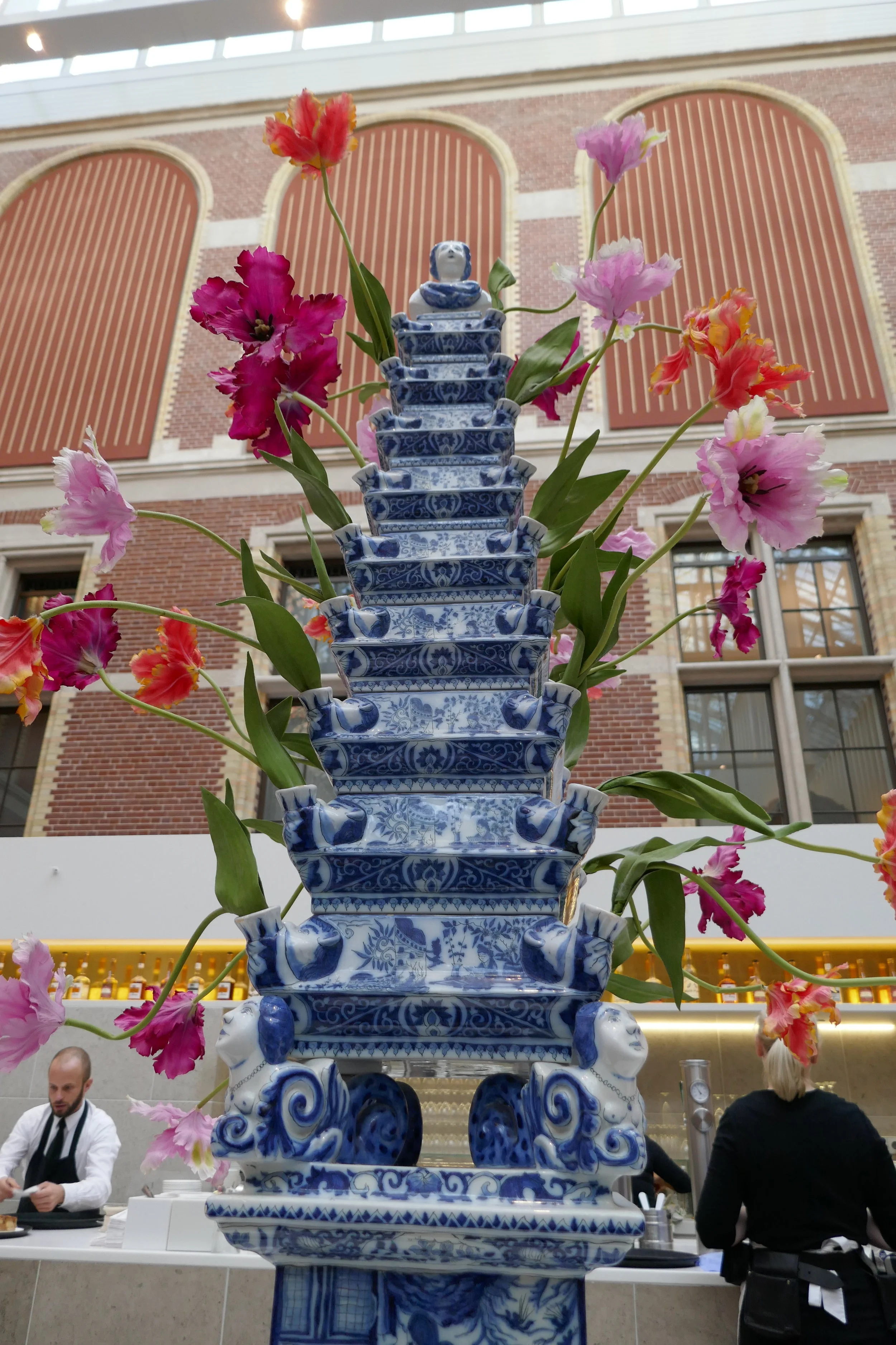  Delft pottery at the Rijksmuseum cafe 