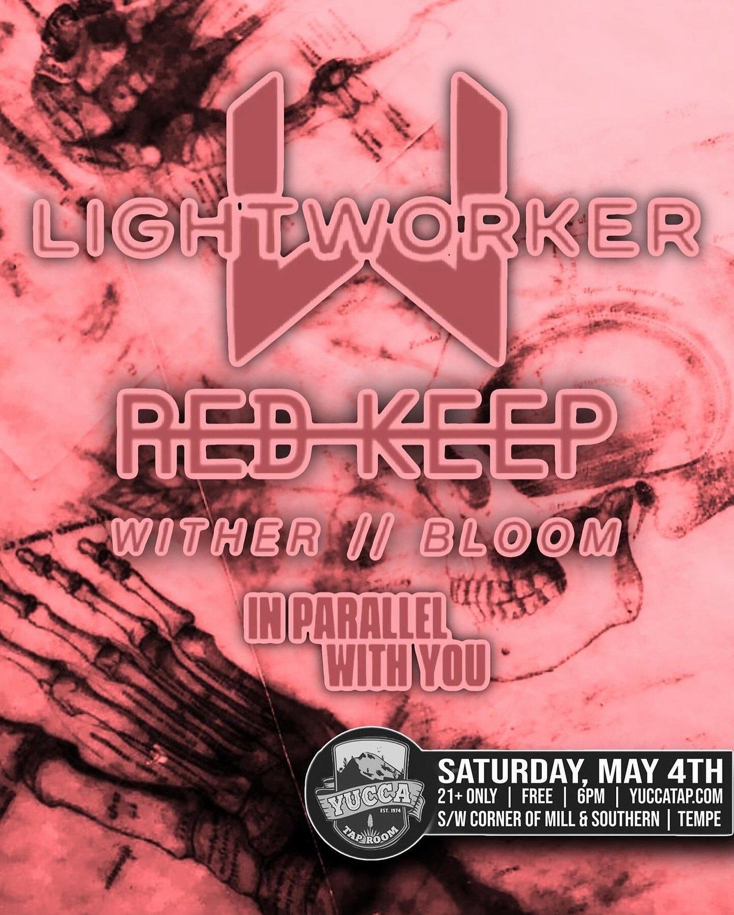 T O N I G H T!

We hit up Tempe w/ @redkeepofficial and are joined by @wearewitherbloom and @inparallelwithyou at the @yuccataproom. See you soon!
