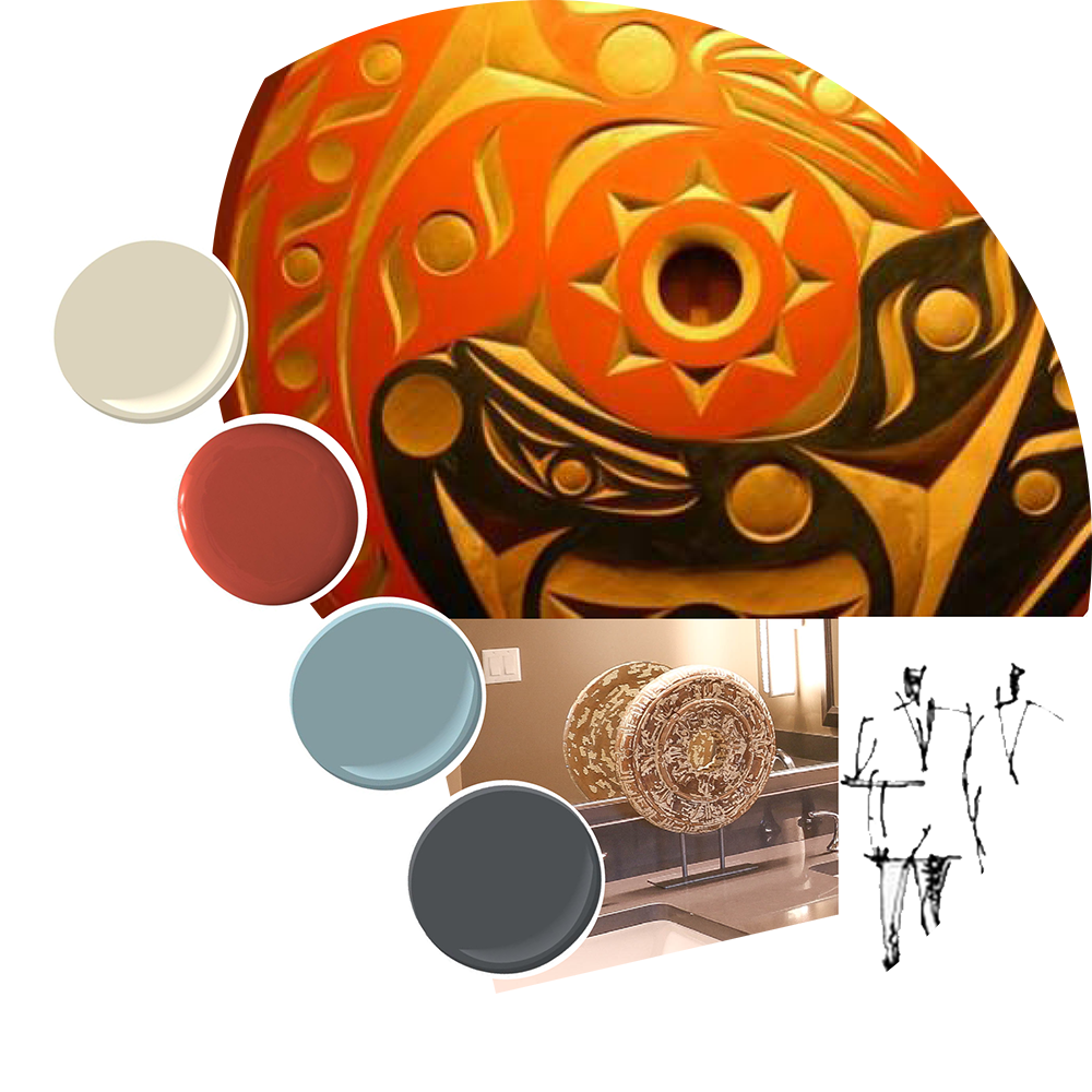 KMB's team found color and finish inspiration in the Squaxin Island Tribe's heritage and rich art