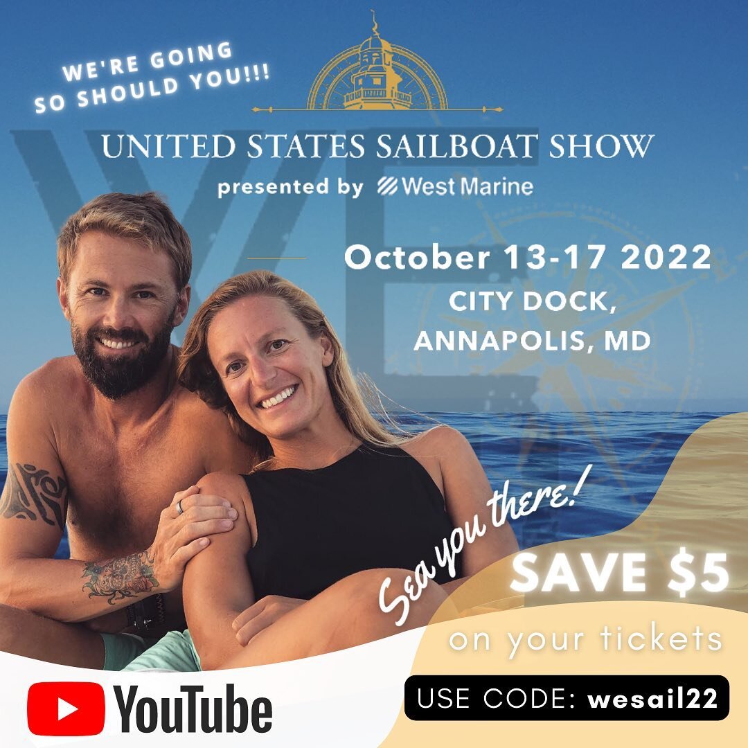 Exciting Announcement 📣 🤙🏽⛵️🎉

WE are going the Annapolis Sailboat Show  this October! There will be a boat load of YouTube Sailing channels and a boat load of boats;) Sounds like a boatload of fun to us!

WE would love to sea you there! 

Use th