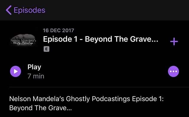 It&rsquo;s a new year! Are you looking for a new podcast to sink your teeth into? Check out Nelson Mandela&rsquo;s Ghostly Podcastings, available wherever you listen to podcasts!  Subscribe on Apple Podcasts:
https://itunes.apple.com/gb/podcast/id132