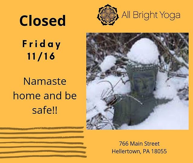 Friday's class is canceled. #snowday #doyoga