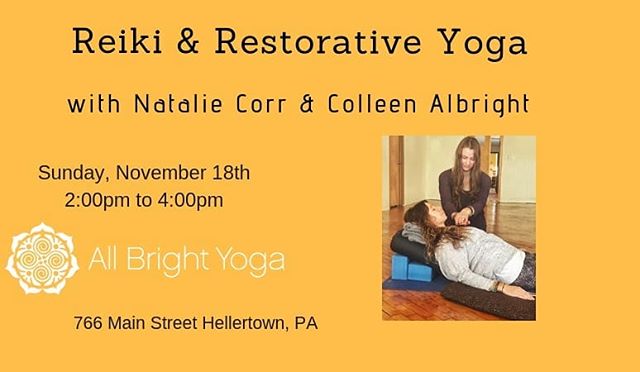 Only 3 spots left. Join @jaigurudeva_ and @cpcrowley007 for our class on Sunday. Register on line at www.all-brightyoga.com