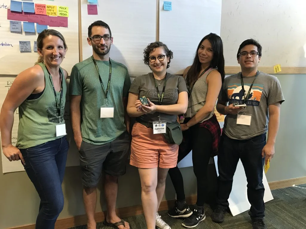 Team members (L-R): Lauren Feehrer, Austin Gil, Katherine Spada, Allie Barbosa, Fernando Lopez