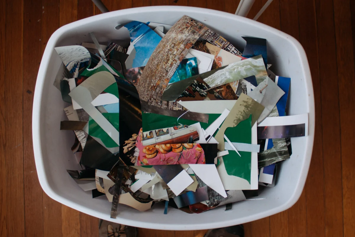 Clippings after a Soul Collage session.