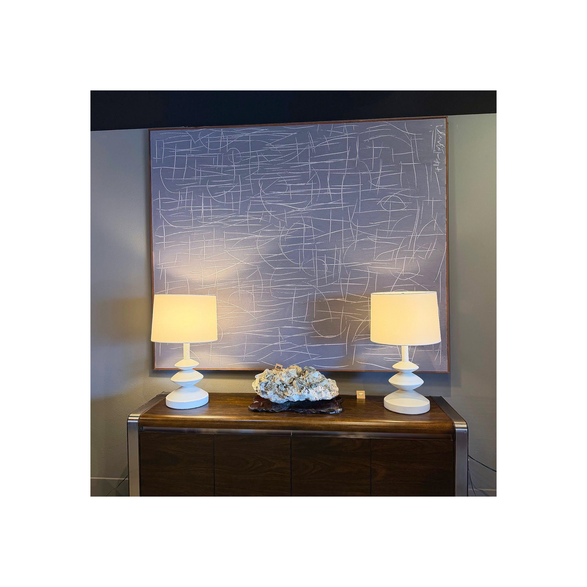 Plaster Table Lamps | Manner of Giacometti