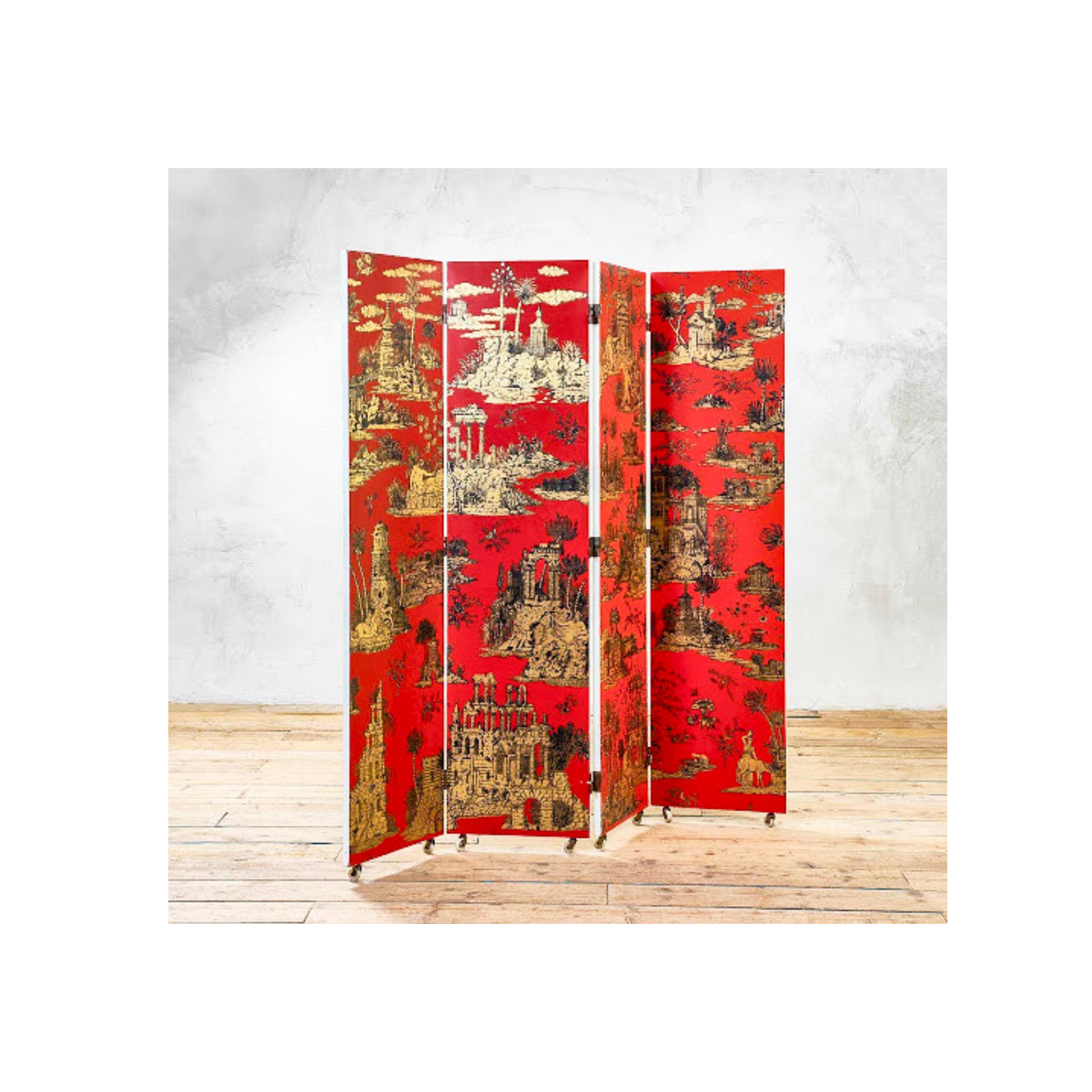 20th Century Piero Fornasetti  | Decorative Wooden Screen Gran Coromandel
