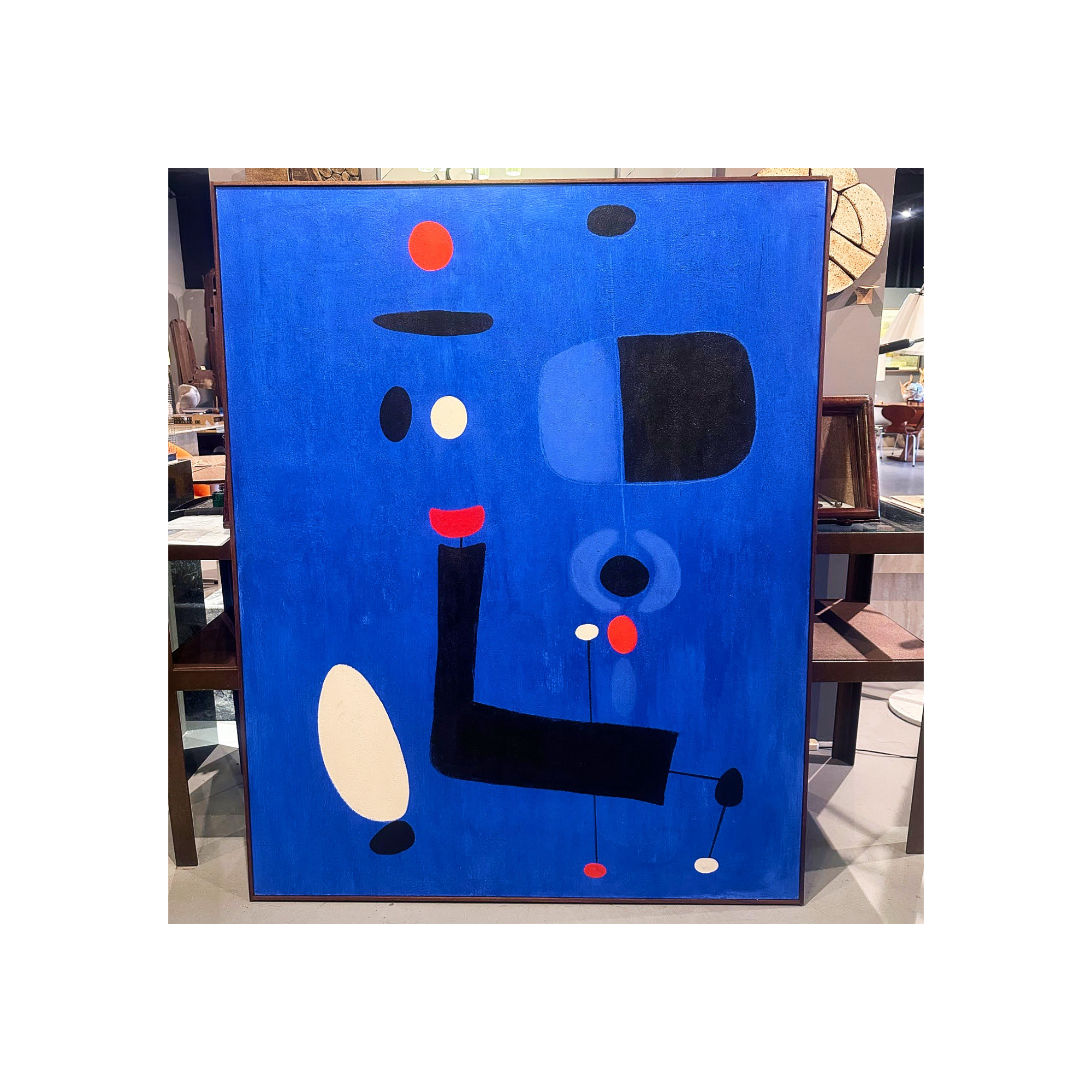 Blue Forms Painting | Style of Jan Yoors