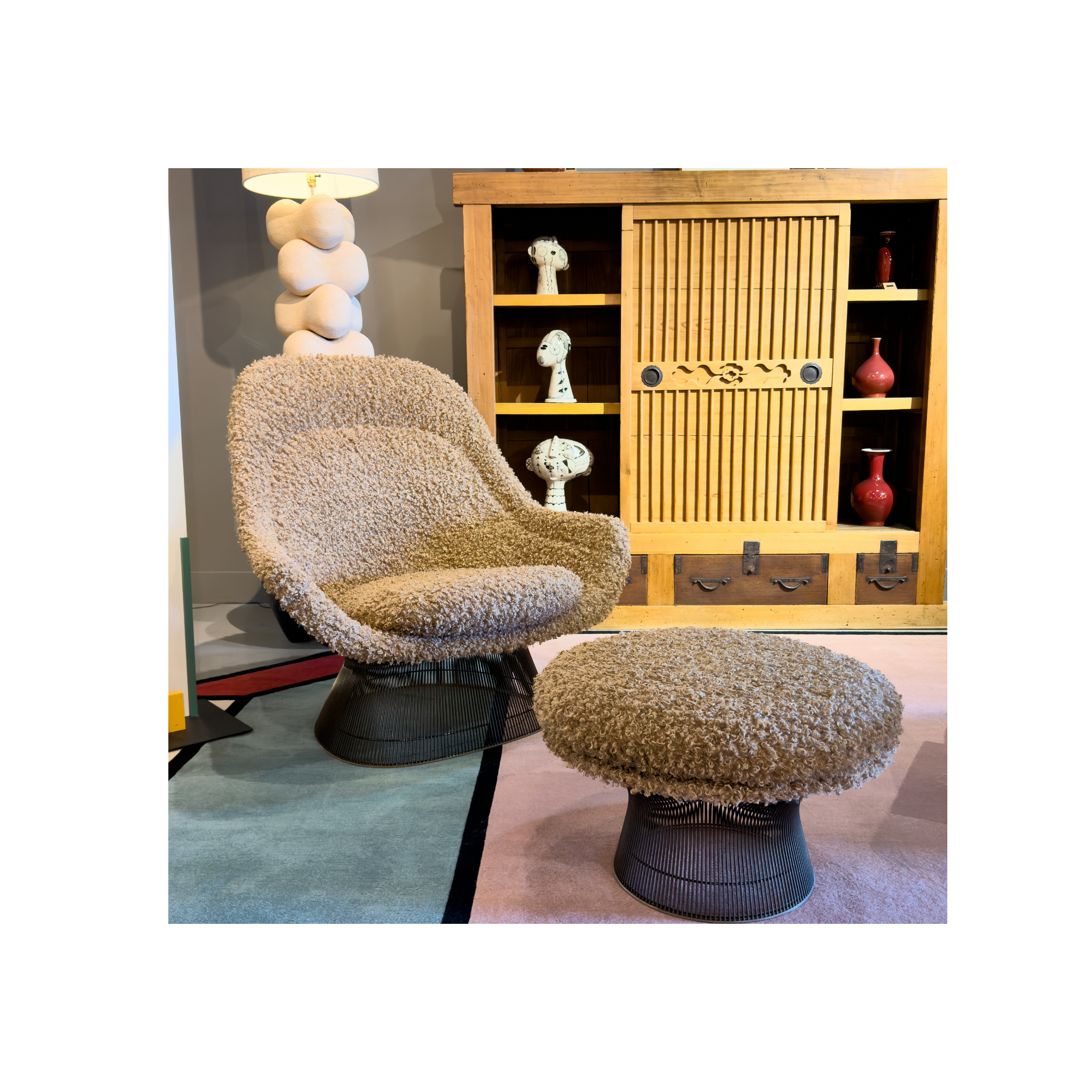 Warren Platner | Easy Chair & Ottoman
