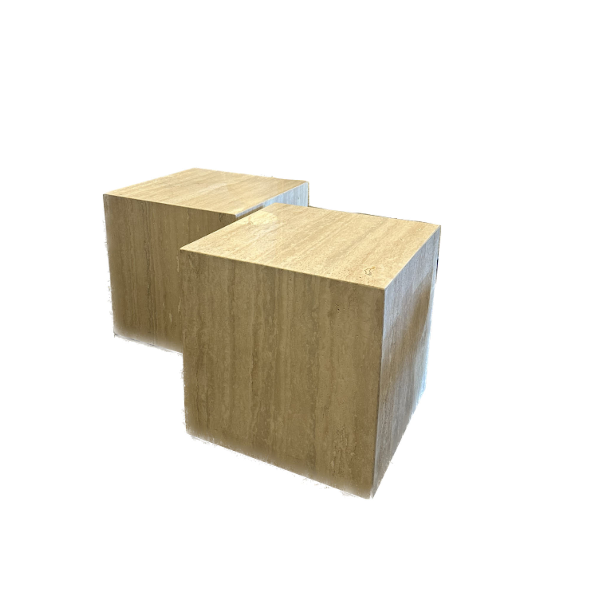 Travertine Stone | 2 piece Coffee Table Set