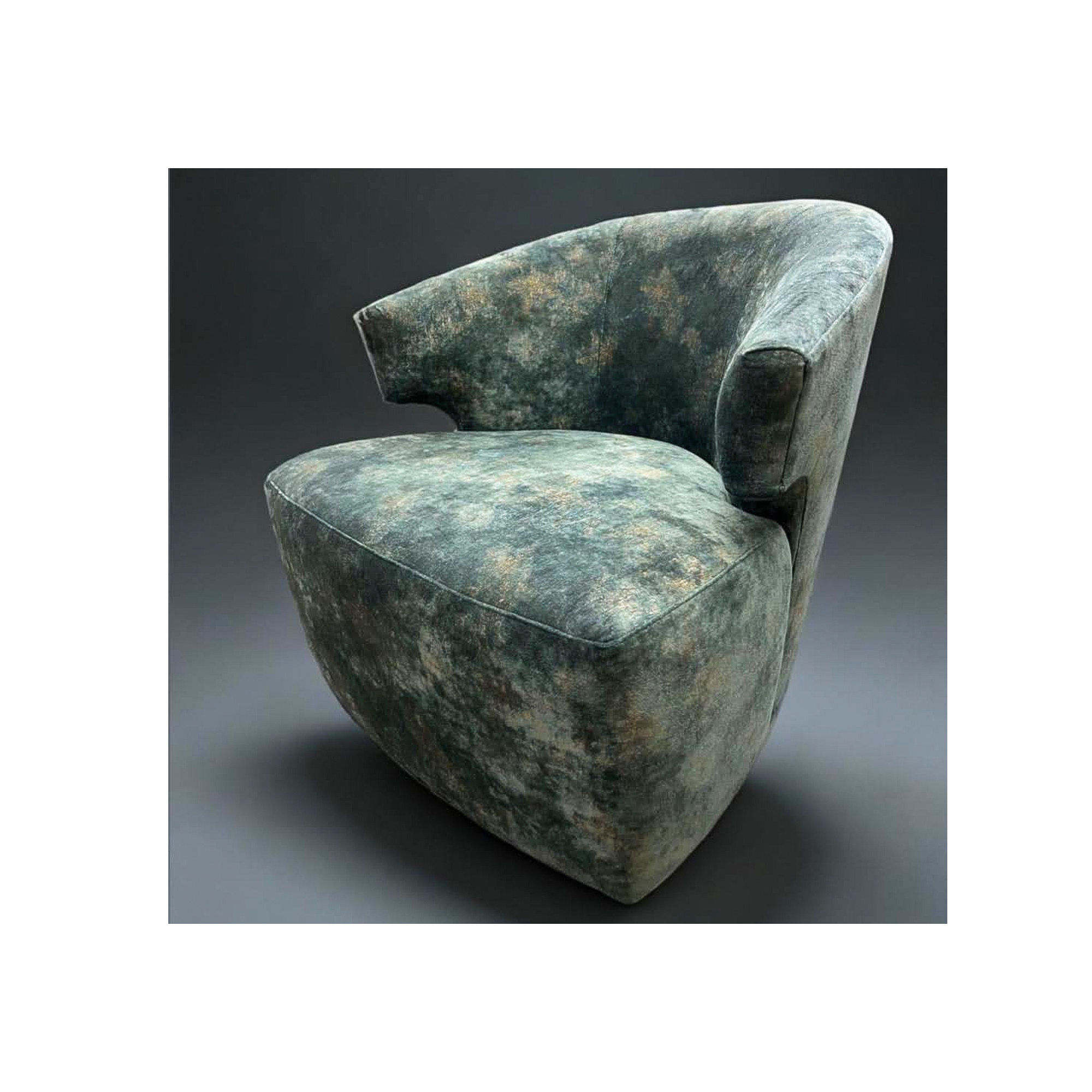 Green Swivel Club Chair