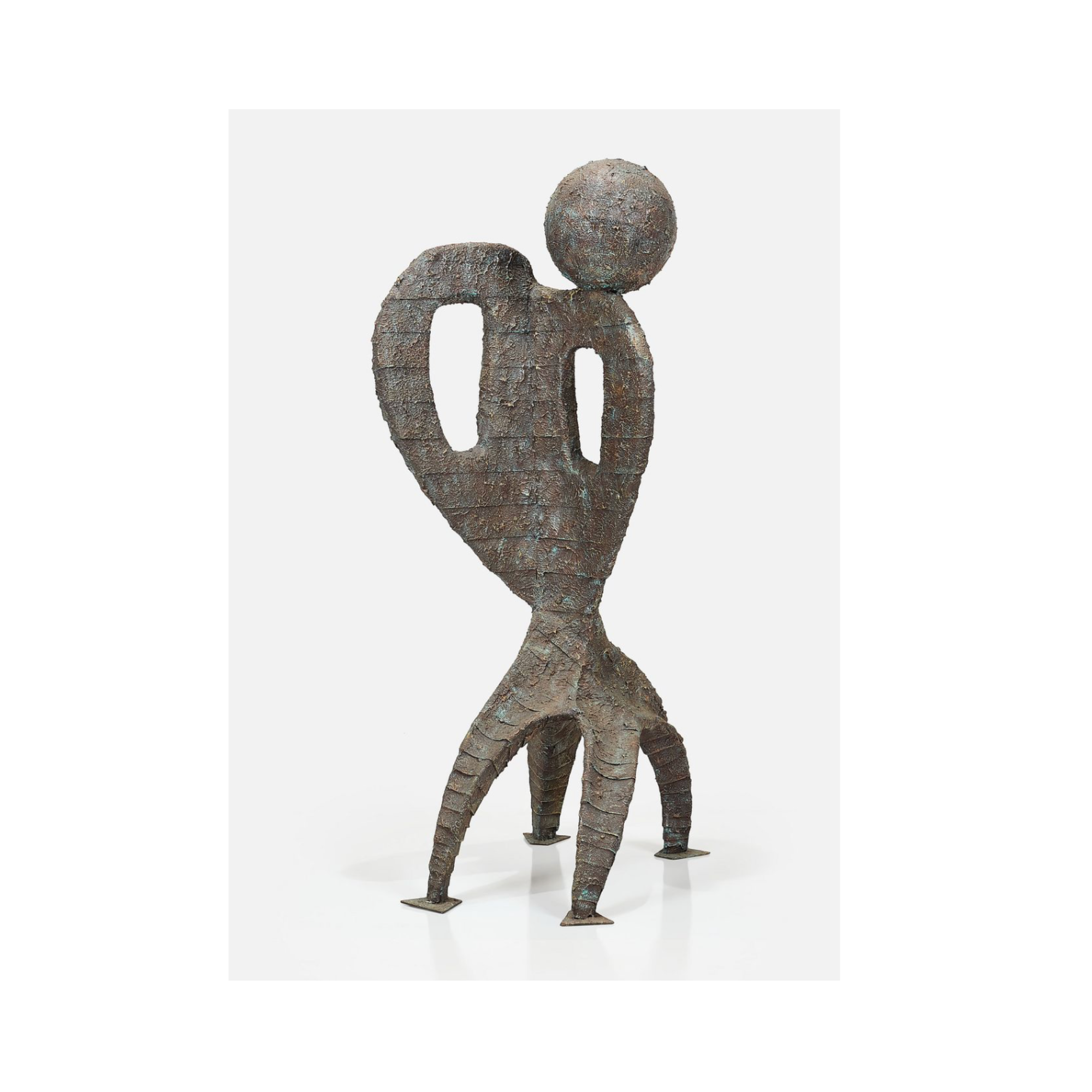 Bronze Metal Brutalist Sculpture