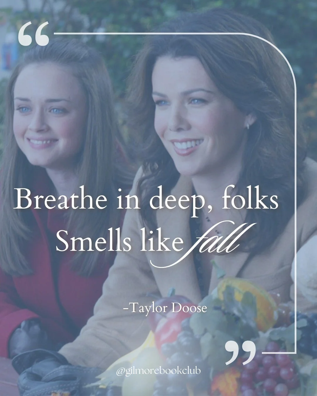 🍂Is this the best Taylor Doose quote?🍂 Let's play a predictive text game! Type in &quot;Smells like...&quot; and let your phone fill in the rest! Put your answers in the comments. 🍁

#gilmoregirlsquotes #gilmorebookclub #gilmoregirlsfans #gilmoreg