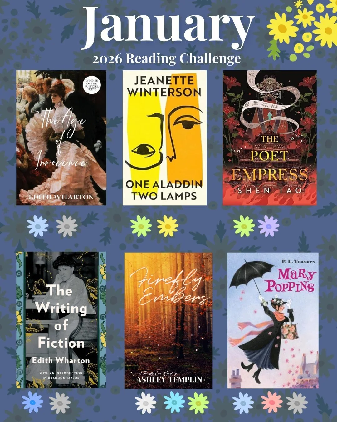 Happy New Year! Here's my January picks for the Gilmore Book Club Reading Challenge. Swipe to see more details on these books, why I chose them, and the reading categories. 

📚Firefly Embers is coming out Feb 2- a cowboy romance by my friend @atempl