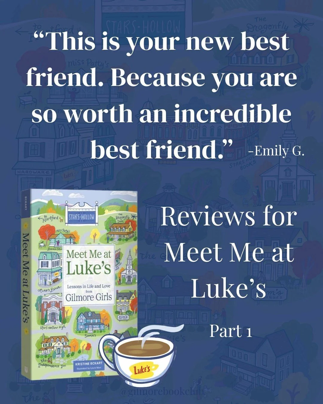 If you're considering Meet Me at Luke's, here's what some readers are saying! Readers are the best resource that authors have for sharing their work, and it's so important to recognize that. (I've taken quotes from Instagram and from Goodreads.) 

Pu