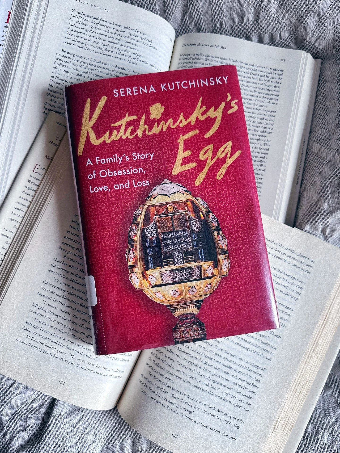 Can't choose between historical fiction and memoir? Read KUTCHINSKY'S EGG! It's an incredible story of England's House of Kutchinsky, who made luxury jewelry and objects, including a gigantic egg with a library inside. But the egg, while incredible, 