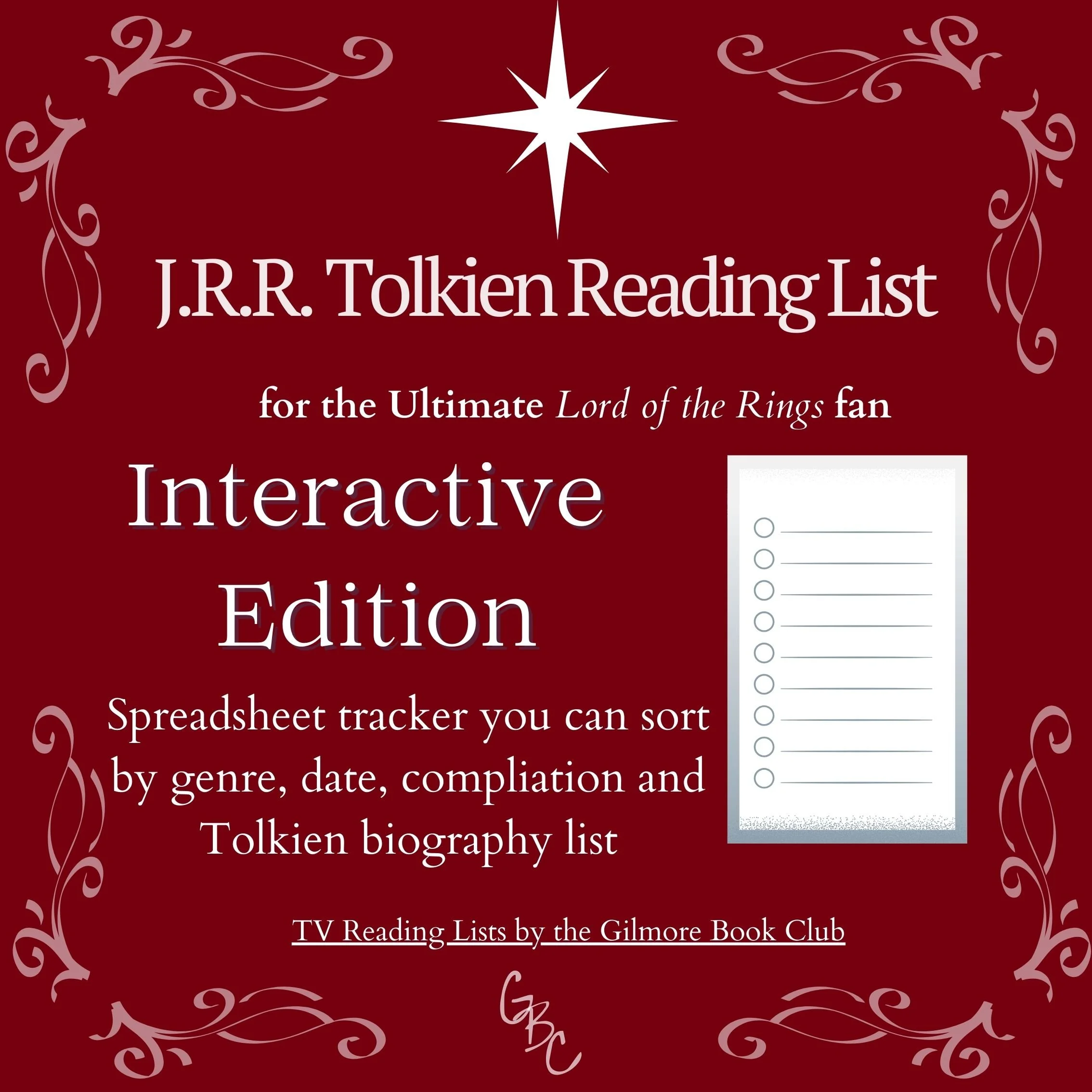 Lord of the Rings Tolkien Reading Tracker