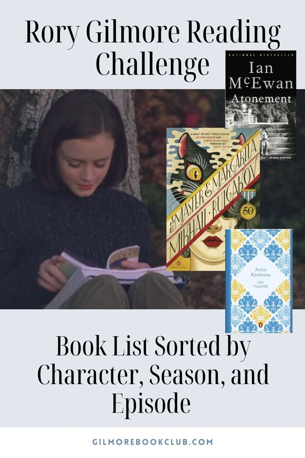 Rory Gilmore Reading Challenge Book List Pin