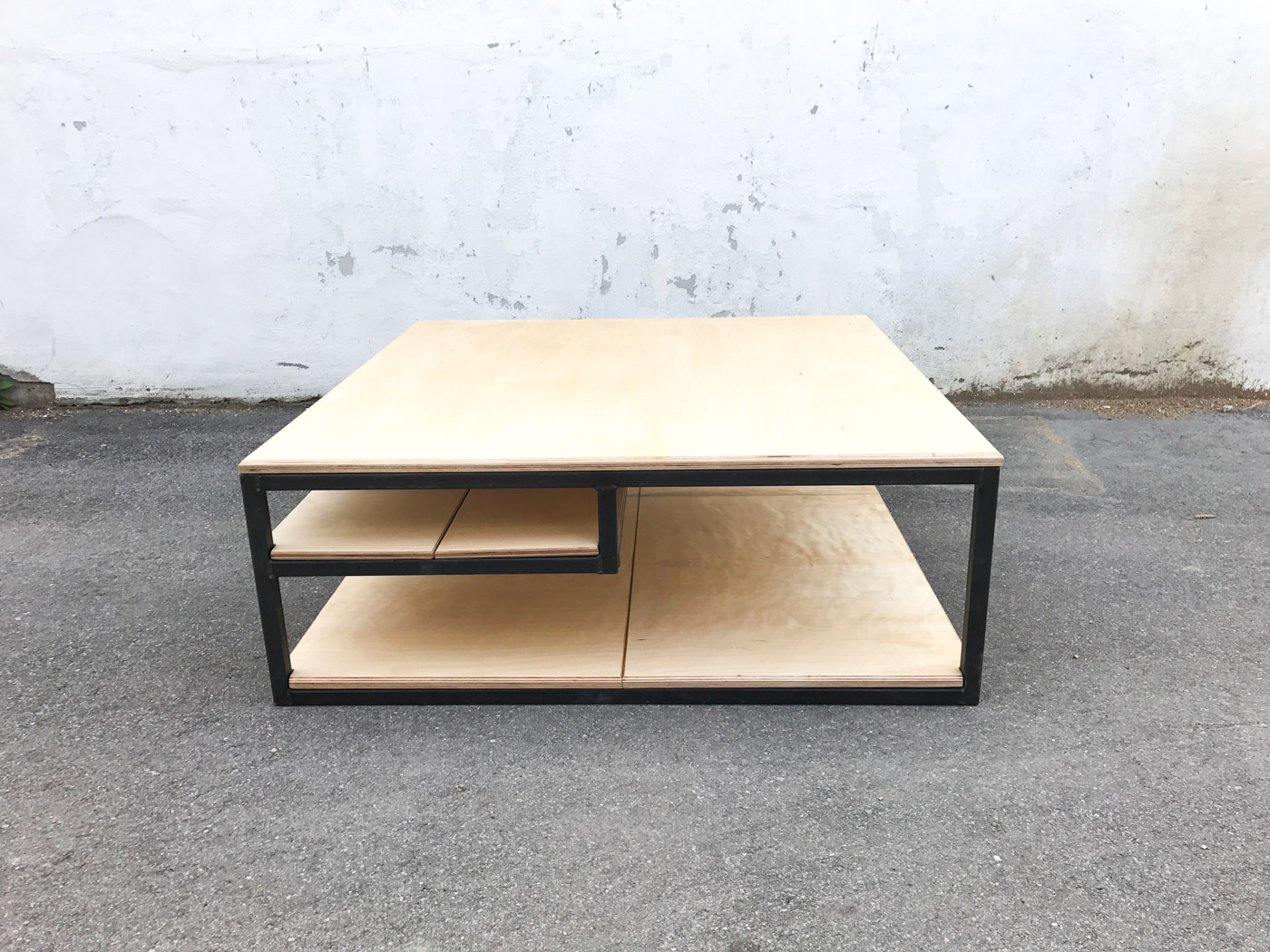 BeReclaimed - Custom Coffee Table - Steel Frame - Baltic Birch Plyood - Leslieville.jpg