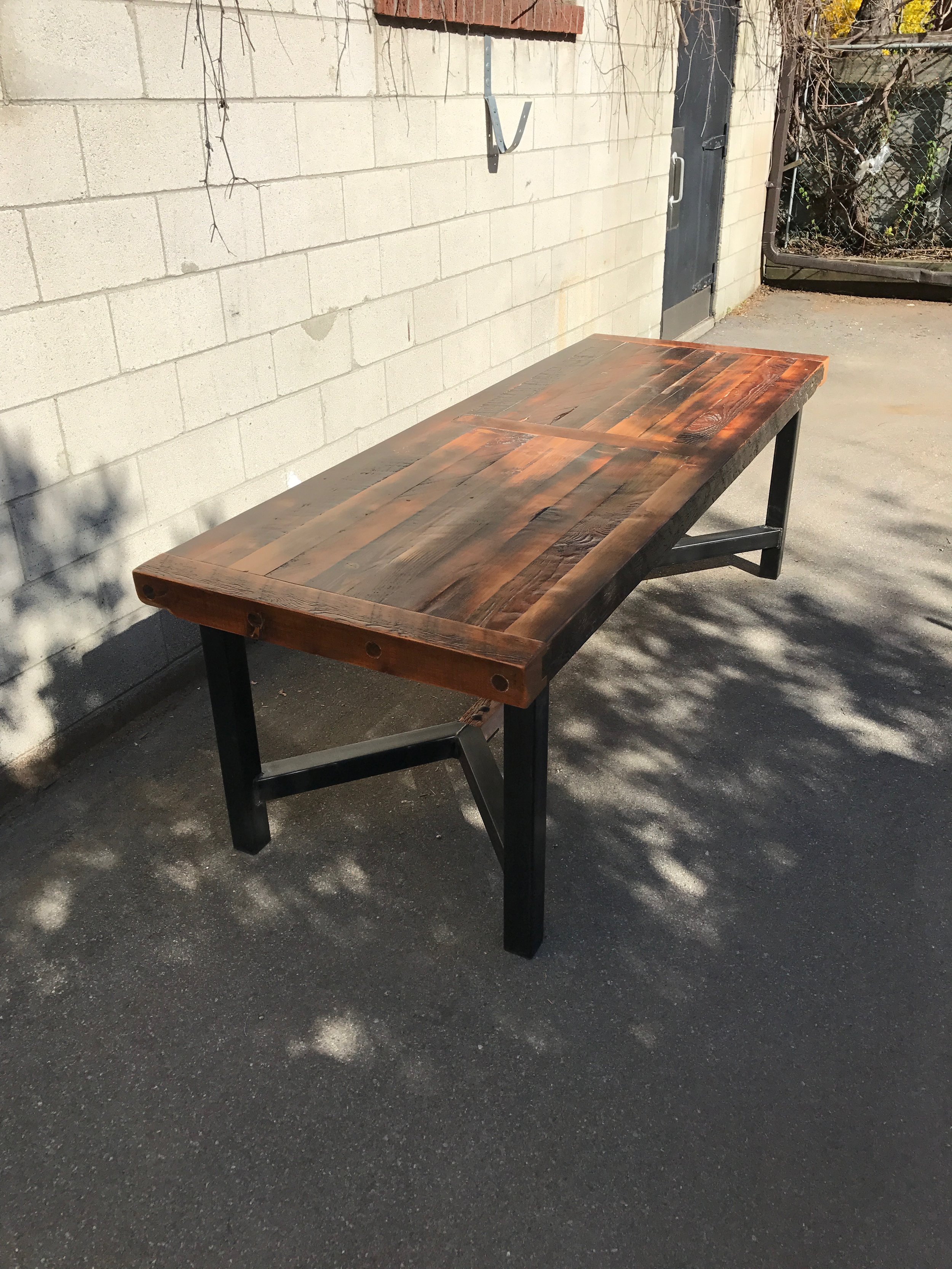 BeReclaimed - Custom Reclaimed Wood Table - Douglas Fir from the Distillery District Toronto.jpg