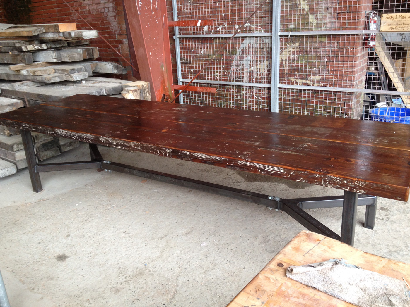 BeReclaimed - Reclaimed Wood Table - Douglas Fir - Custom Steel Base.jpg