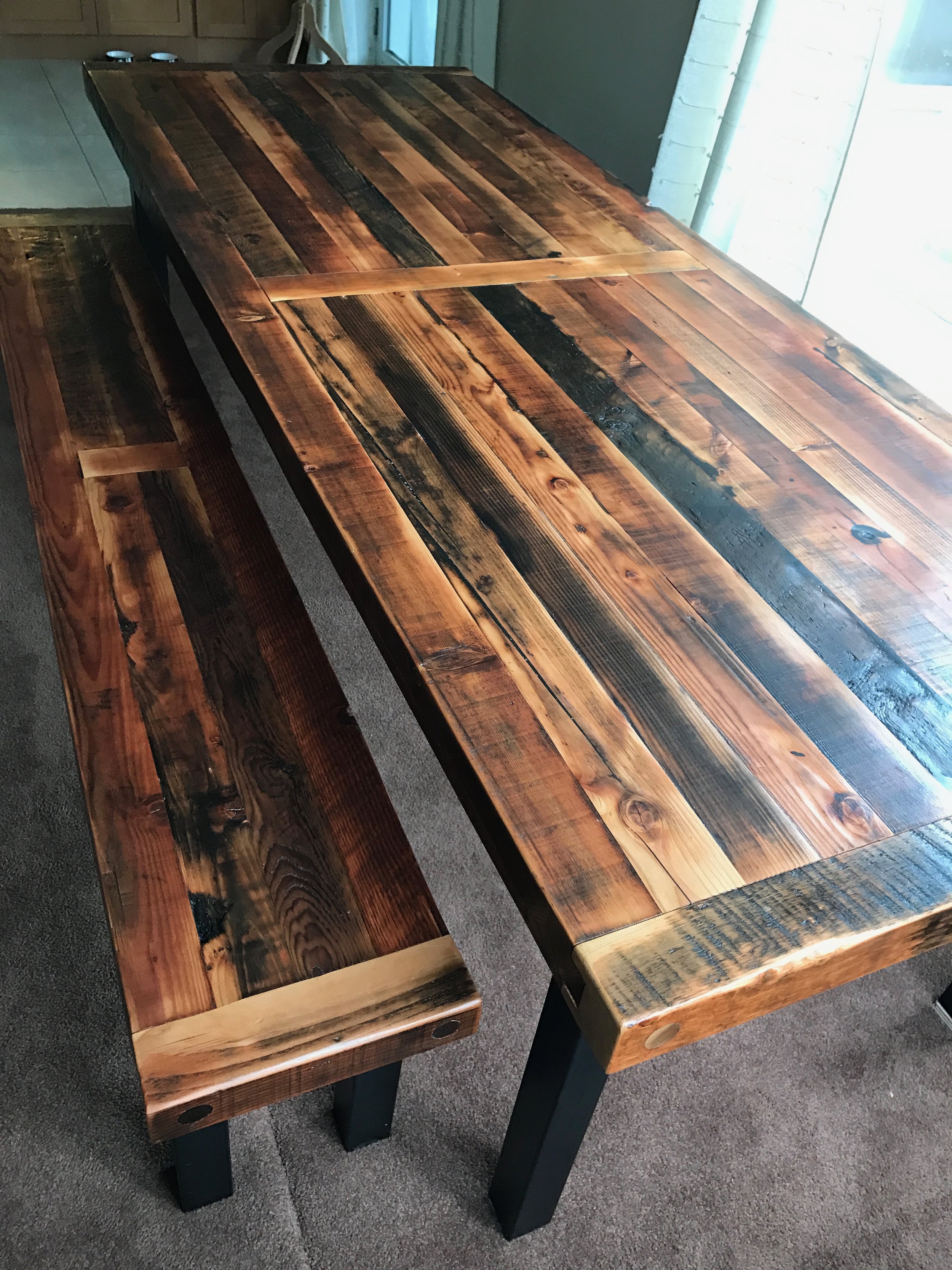 BeReclaimed - Reclaimed Wood Table - Douglas Fir Joists from Distillery District Toronto.jpg