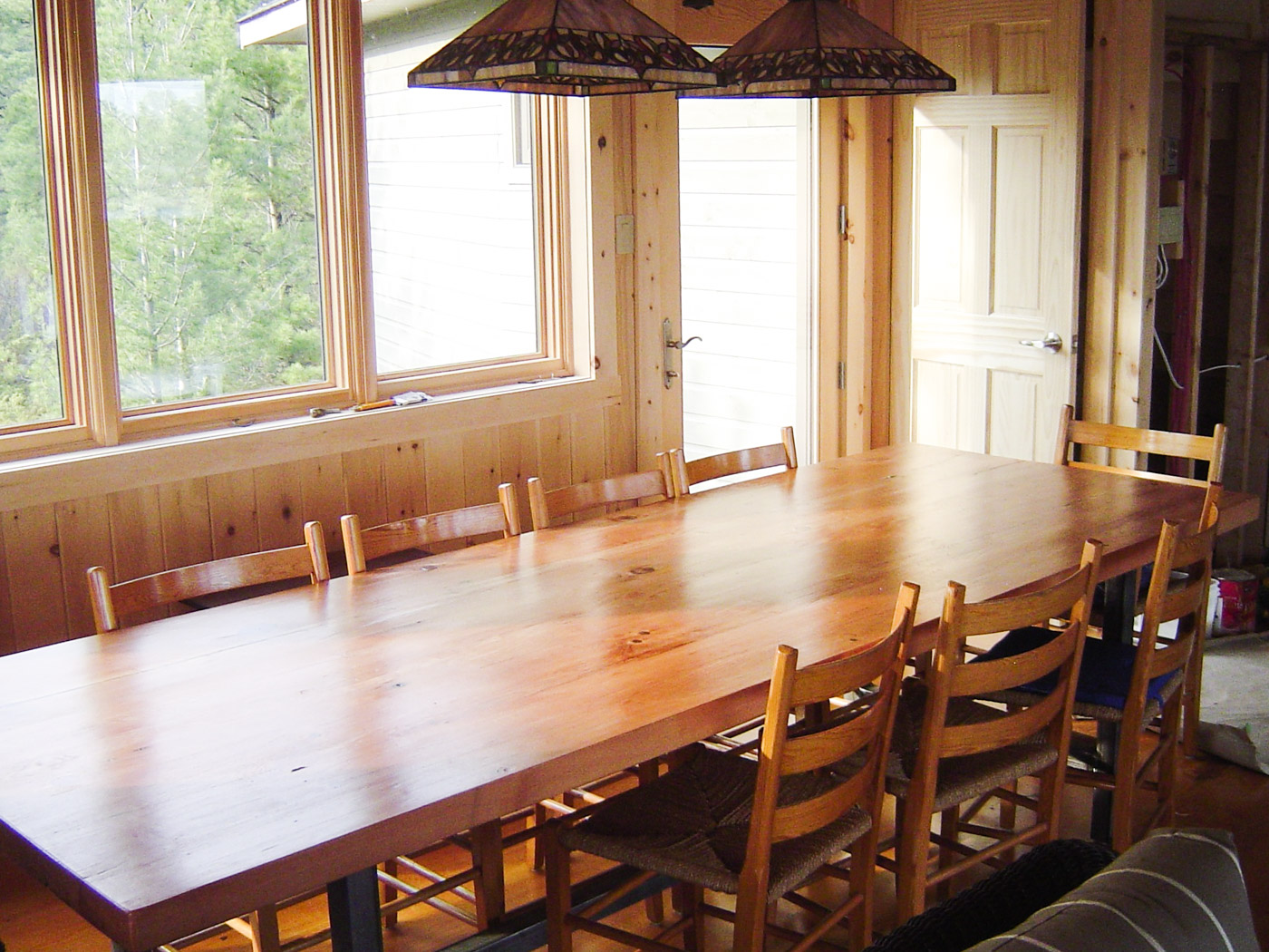 BeReclaimed - Reclaimed Wood Table - Douglas Fir with Custom Welded Steel Frame - Muskoka Ontario.jpg