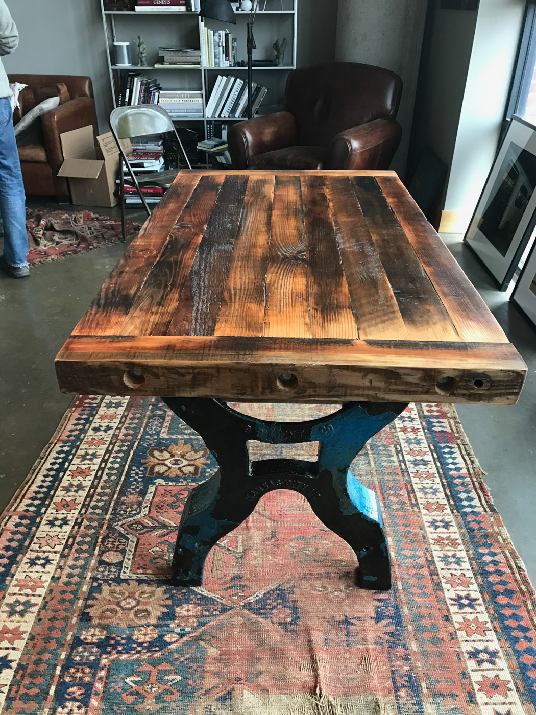 BeReclaimed - Reclaimed Wood Table- Custom Douglas Fir Table from Racking Salvaged from Torontos Historic Distillery District.jpg