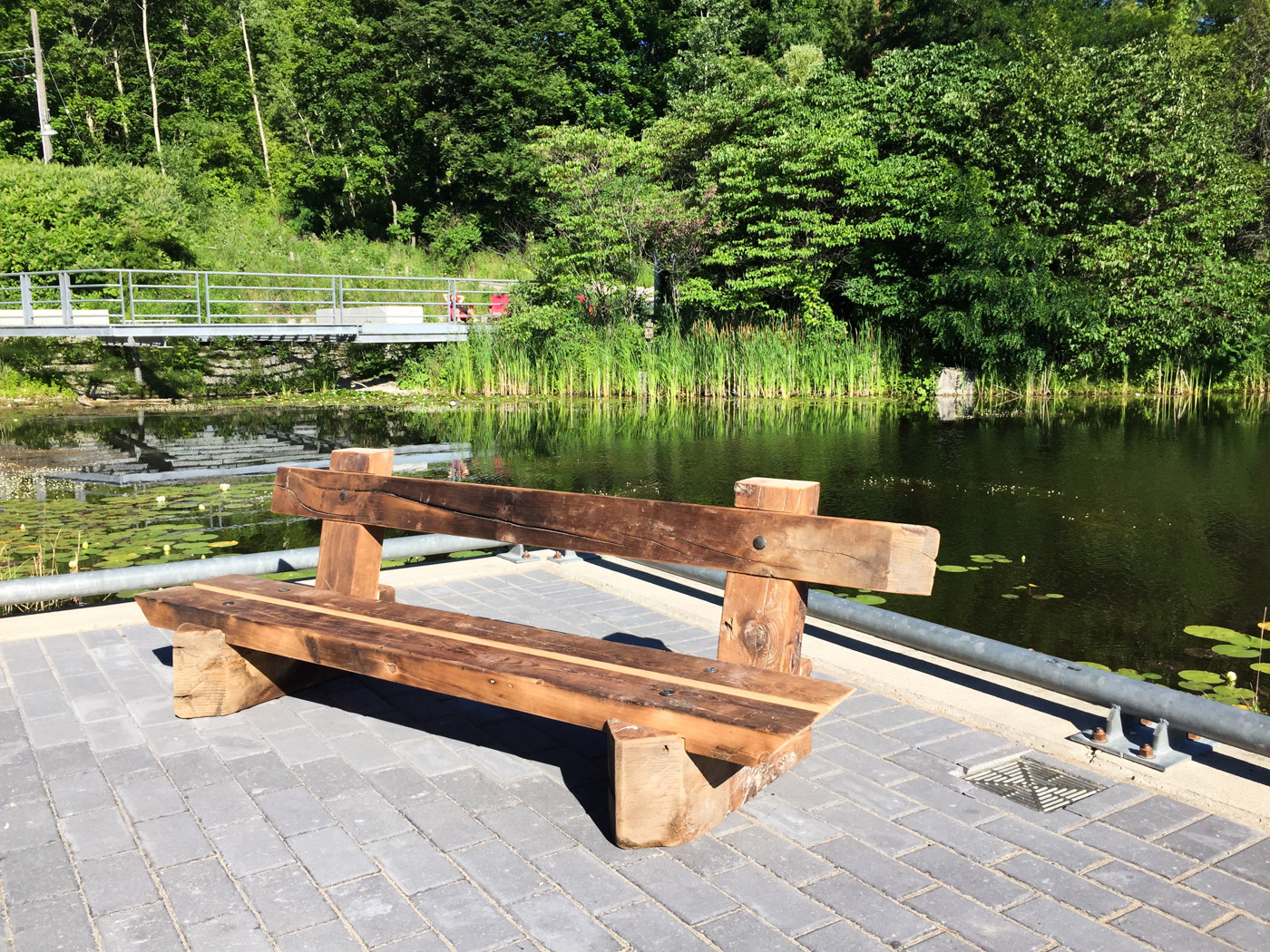 BeReclaimed - Reclaimed Wood Bench - Salvaged Pine Beams - Evergreen Brick Works.jpg