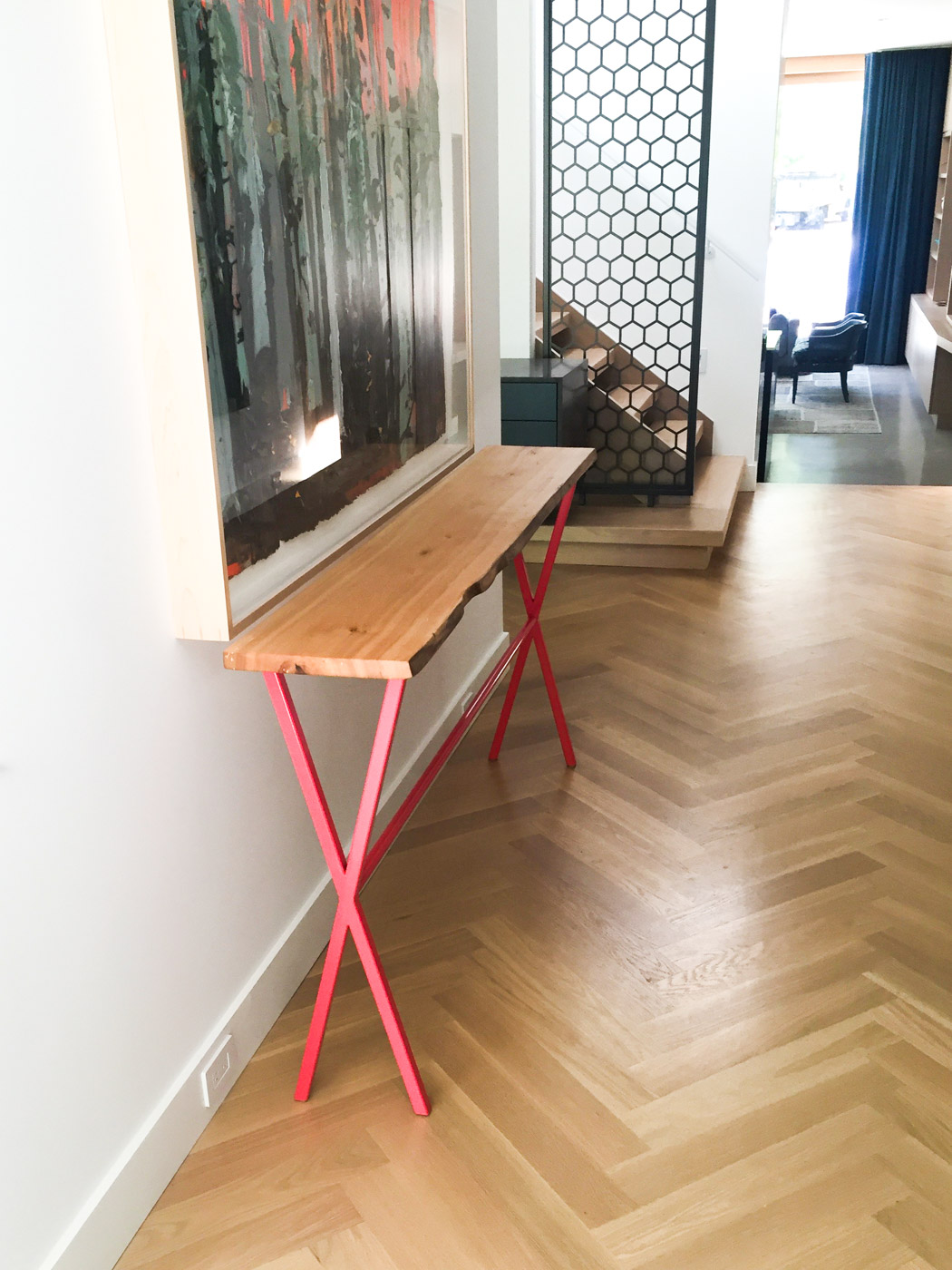 BeReclaimed - Reclaimed Wood Entry Table - Custom Elm Entry Table - Bennington Heights Toronto.jpg