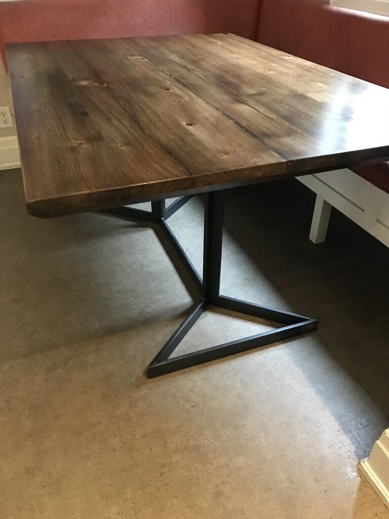 bereclaimed custom furniture design toronto collingwood muskoka reclaimed wood and metal kitchen table4.jpg