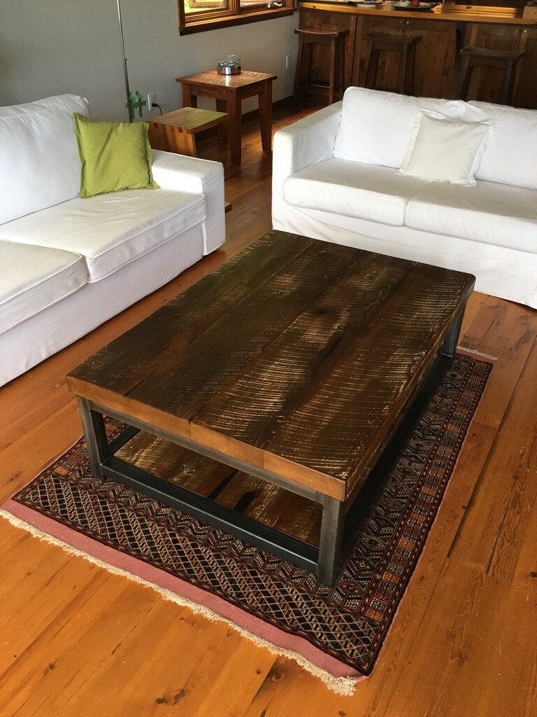 bereclaimed custom furniture design toronto collingwood muskoka reclaimed wood and metal cottage coffee table1.jpg