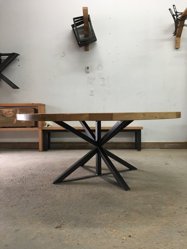 bereclaimed custom furniture design toronto collingwood muskoka reclaimed wood and metal round office conference table8.jpg