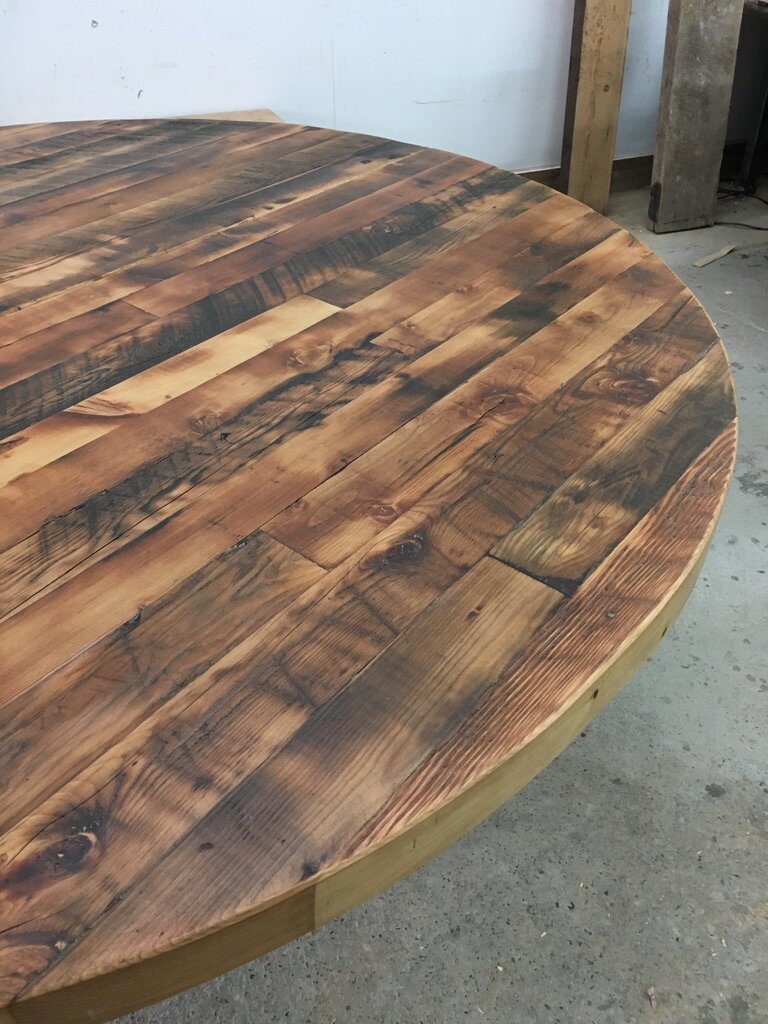 bereclaimed custom furniture design toronto collingwood muskoka reclaimed wood and metal round office conference table10.jpg